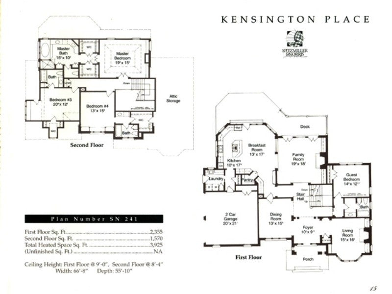Kensington Place Spitzmiller & Norris House Plans